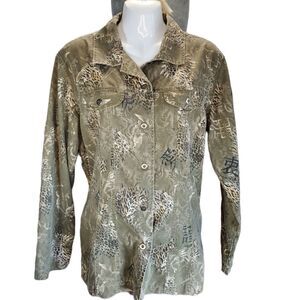 CHICO'S button down shacket L